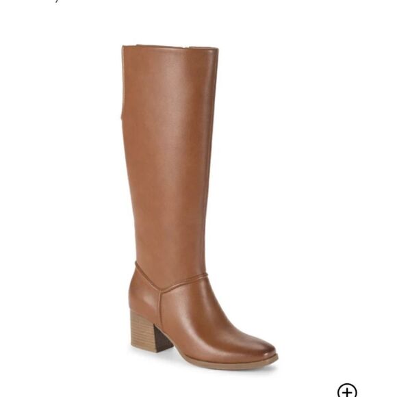 Baretraps Thalia knee high western style 2 1/4" stacked heel boot  size 9.5 NWT - Picture 1 of 8